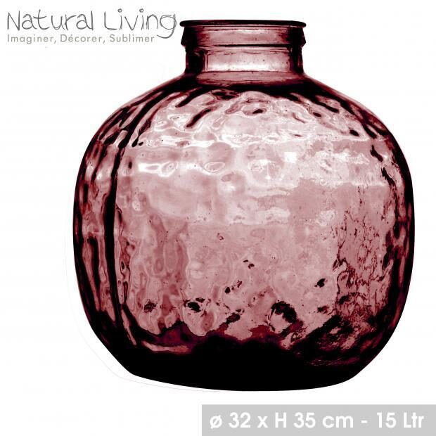 NATURAL LIVING pārstrādāta stikla vāze d32 x h35cm, 15L
