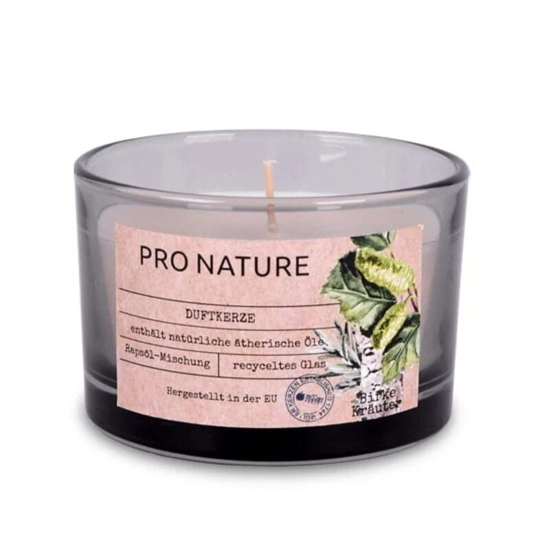 MULLER PRO NATURE rapšu vaska svece +/-20h, bērzs un dabas augi