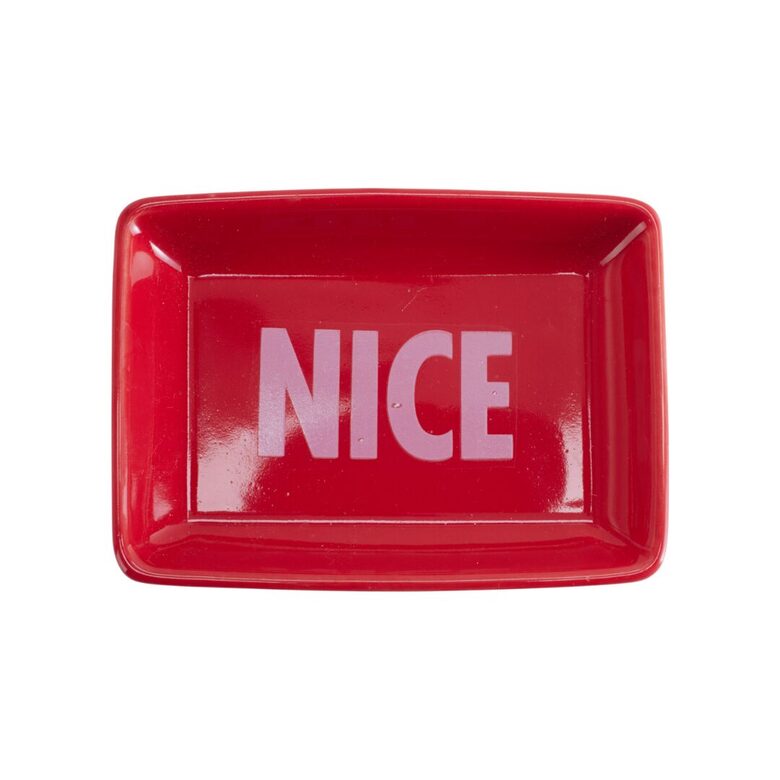 SNACKY porcelāna šķīvis d9.5cm, sarkans