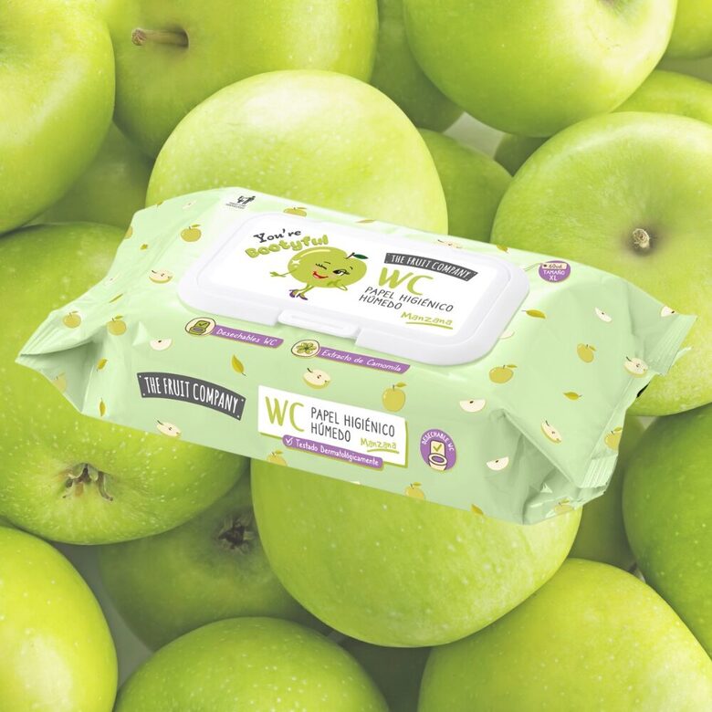 THE FRUIT COMPANY mitrais tualetes papīrs APPLES, XL, 60gab