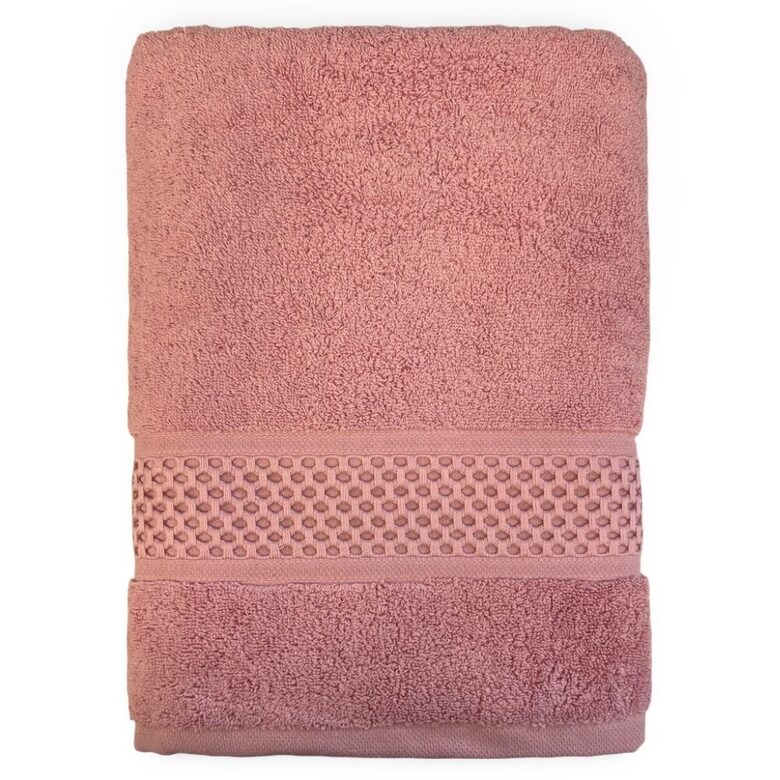 DELUXE kokvilnas frotē dvielis 70x140cm, rozā