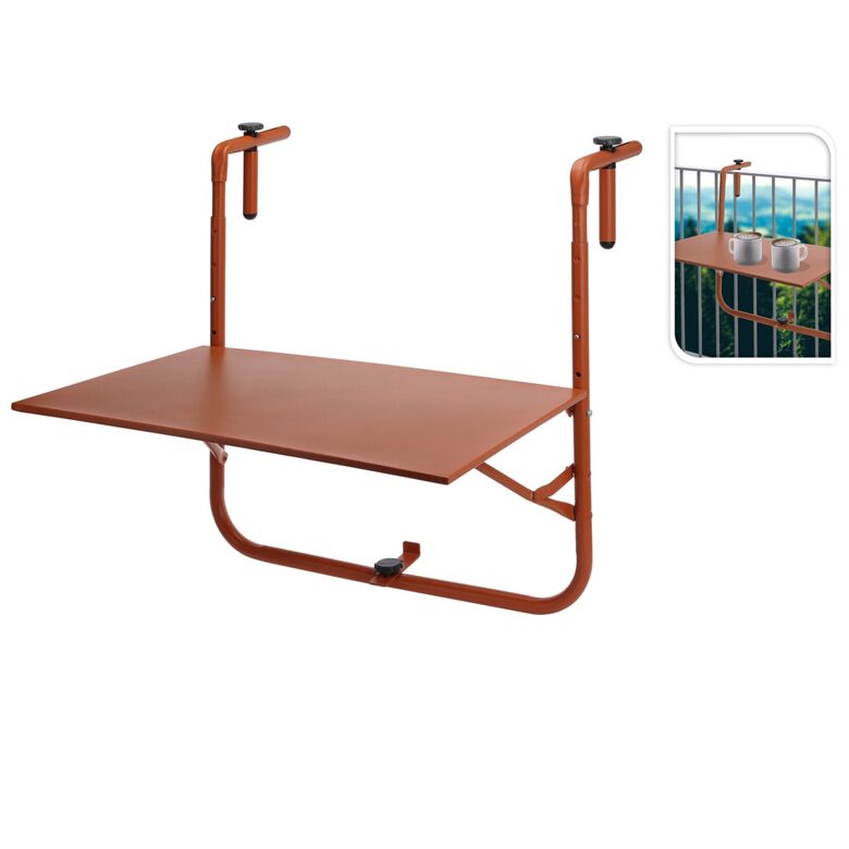 AMBIANCE metāla balkona galds-puķu podu statīvs 60x43cm (piegāde tikai ar kurjeru vai izņemšana uz vietas)