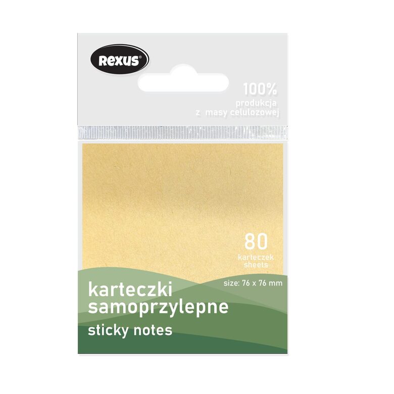 REXUS ECO līmlapiņas 76x76mm, 80pcs