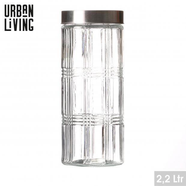URBAN LIVING stikla uzglabāšanas trauks 2200ml