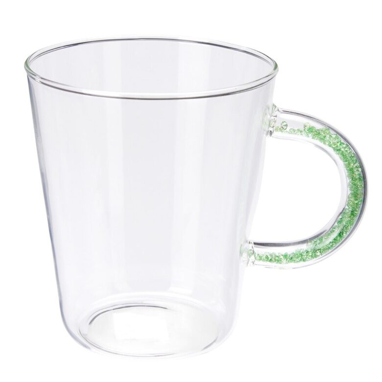 DIAMOND sikla krūze 450ml, zaļi dimantiņi