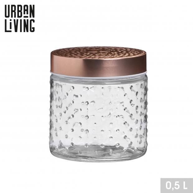 URBAN LIVING  stikla uzglabāšanas trauks 500ml/d11x13cm