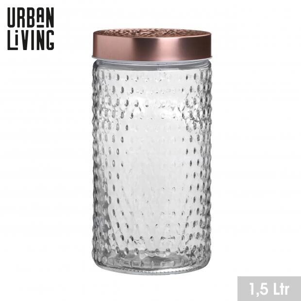 URBAN LIVING  stikla uzglabāšanas trauks 1.5L/d11.5x22cm
