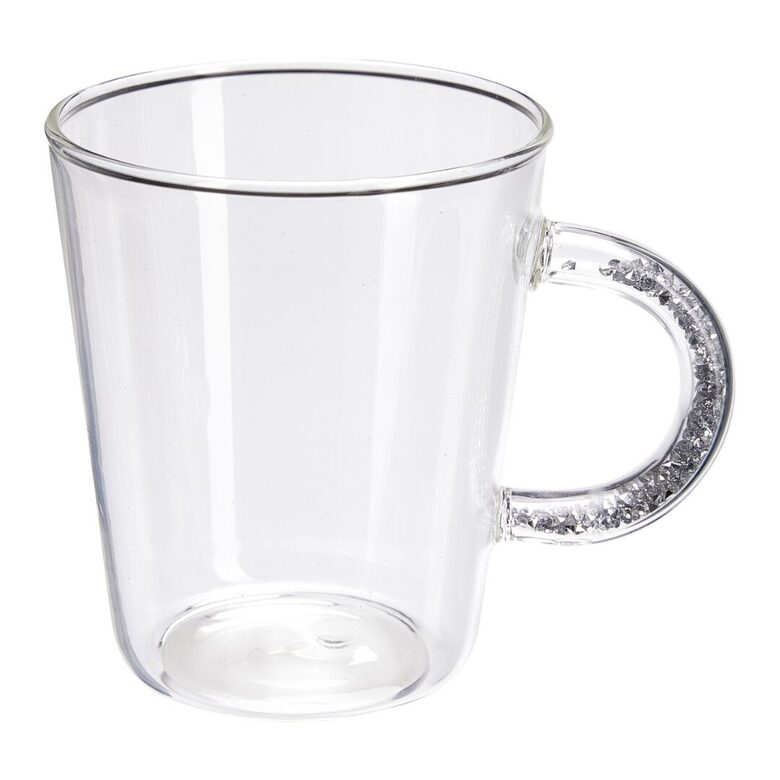 DIAMOND sikla krūze 450ml, sudraba dimantiņi