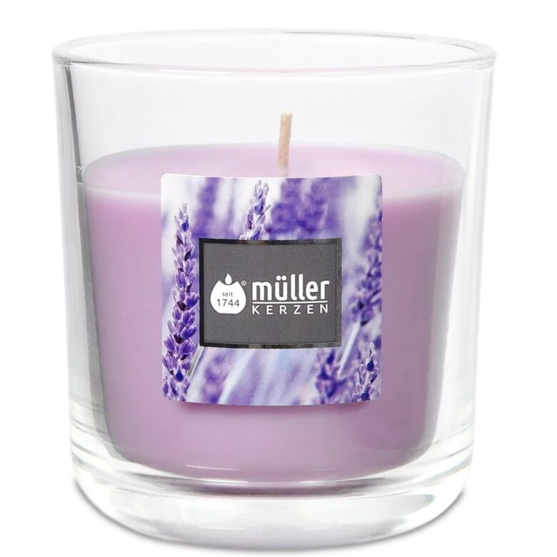 MULLER aromātiskā svece +/-30h, lavanda