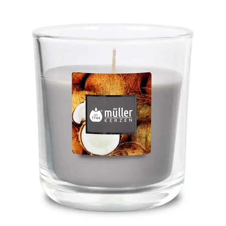 MULLER aromātiskā svece +/-30h, kokosrieksts