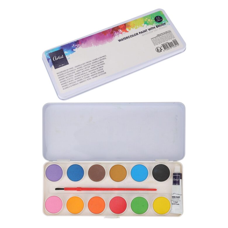ARTIST ūdenskrāsas ar otiņu, 12 toņi
