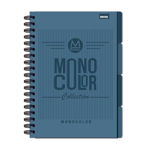 REXUS rūtiņu klade B5, 96 lapas, cietie vāki, ar perforētu līniju, ar aploksni, zila