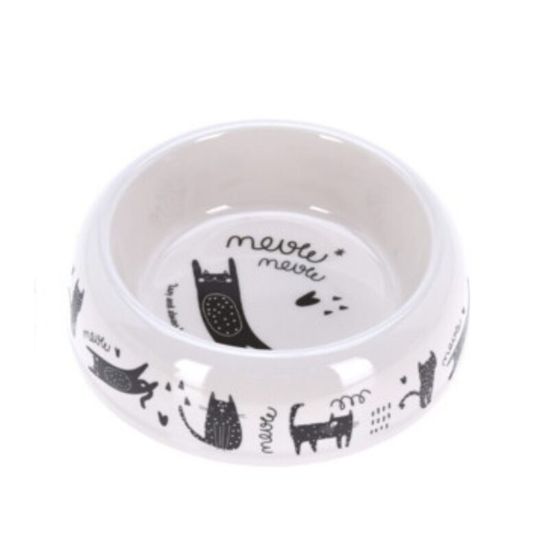 PETS barības bļoda 18x18x5cm "Meow, meow"