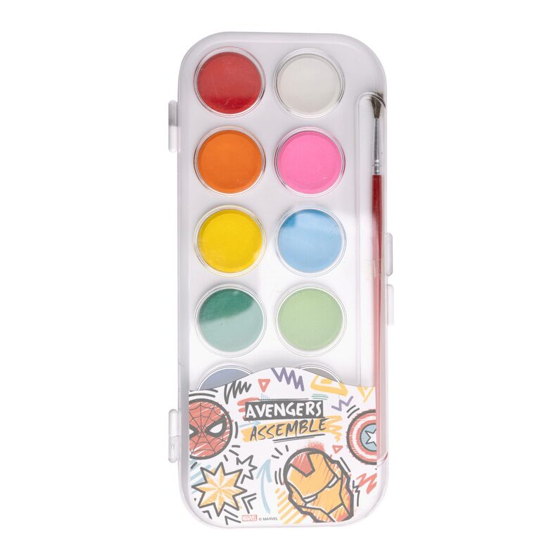 MARVEL akvareļu krāsas ar 12 toņiem un otiņu