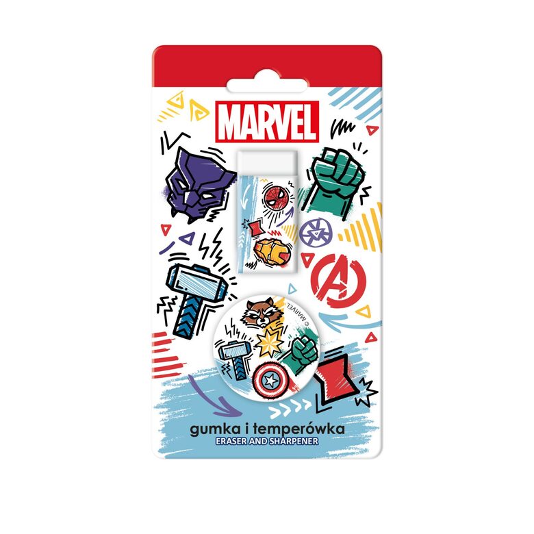 MARVEL dzēšgumija un zīmuļu asinātājs