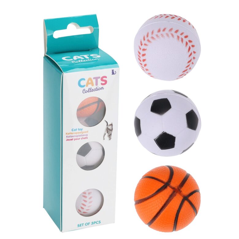 CATS rotaļu bumbu komplekts 3gab, d4cm