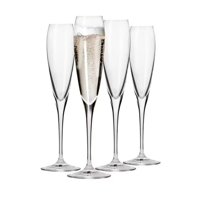 KROSNO PREMIUM stikla šampanieša glāzes 190ml, 4gab