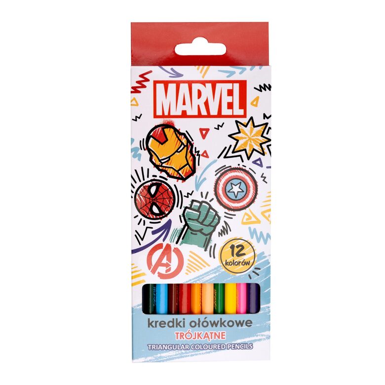MARVEL krāsainie zīmuļi, 12 toņi