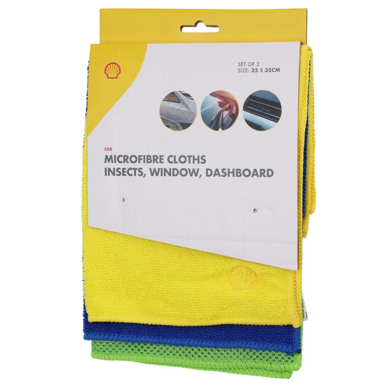 SHELL mikrofibras drāniņu komplekts 3gab, 35x35cm