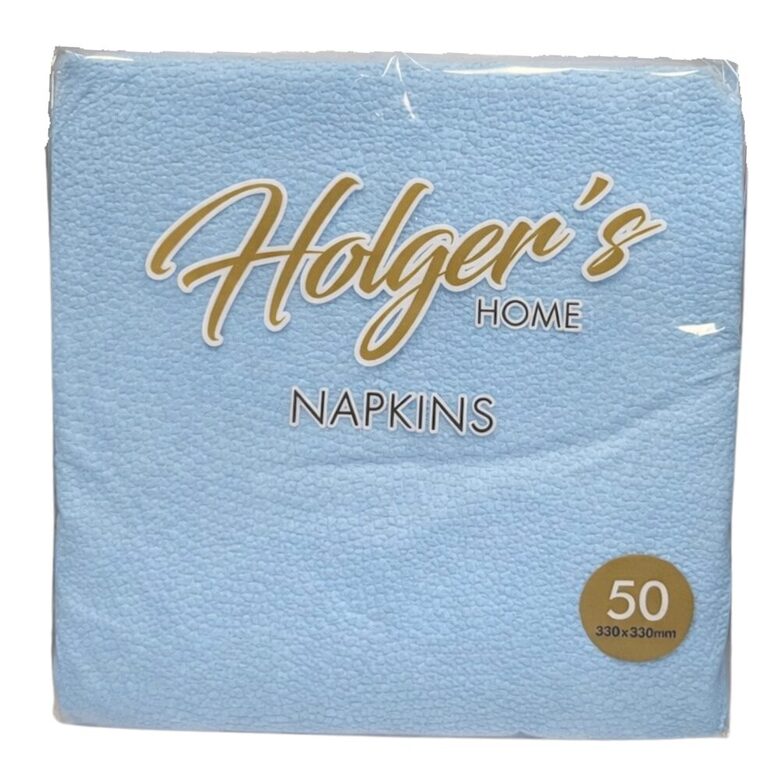 HOLGER'S salvetes 33x33cm, 50gb, 1 slānis, gaiši zilas