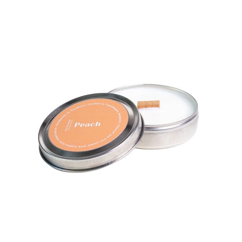 NORDTRICE "hand-made" aromātiskā sojas vaska svece +/-12h, persiki