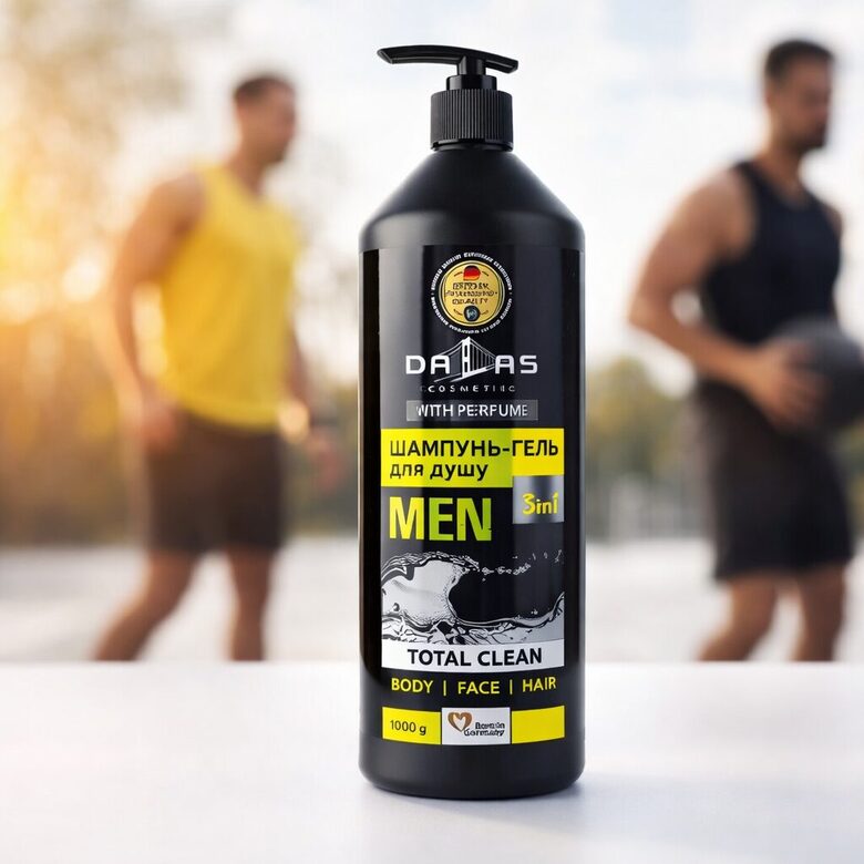 DALAS vīriešu šampūns - dušas želeja 2in1, 1L
