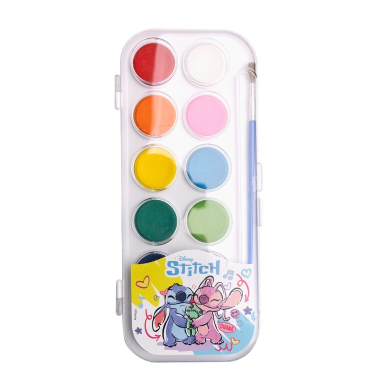 STITCH akvareļu krāsas ar 12 toņiem un otiņu