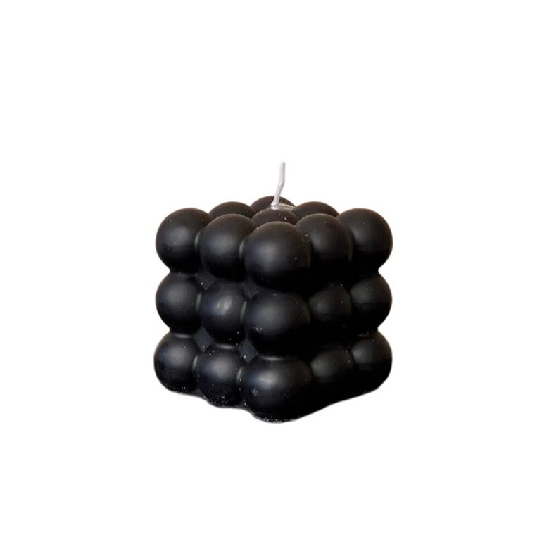 OUT-OF-THE-BLUE svece +/-6h, 6x6x5.5cm, melna