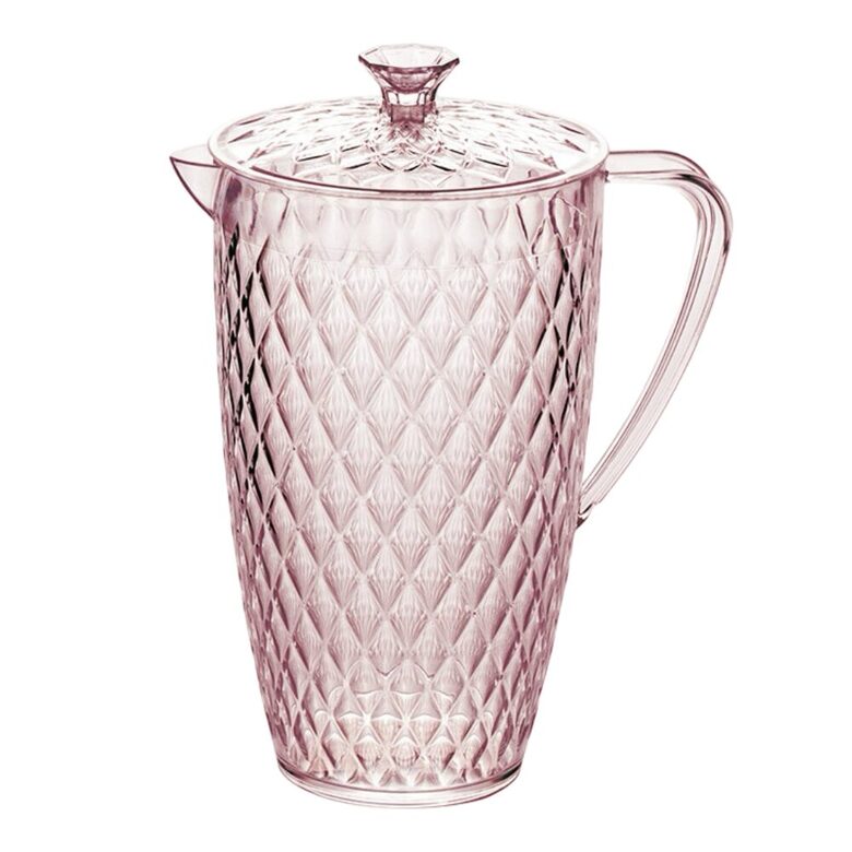 GLAMOUR plastikas lielā dzērienu krūze 2L/h25cm, rozā