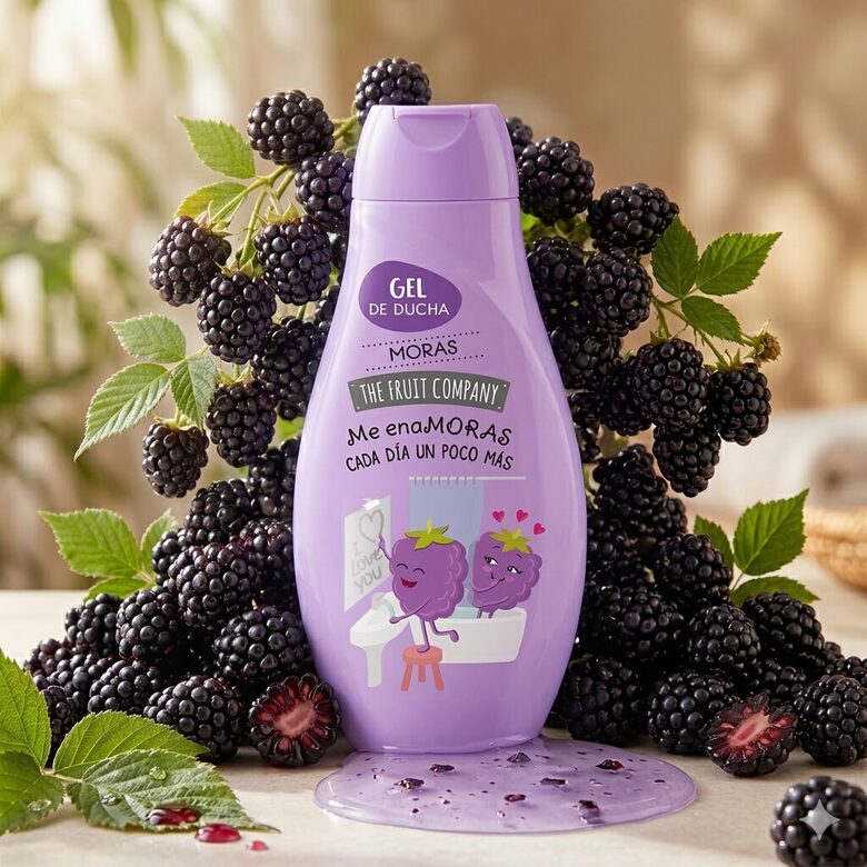 THE FRUIT COMPANY dušas želeja BLACKBERRIES, 600ml