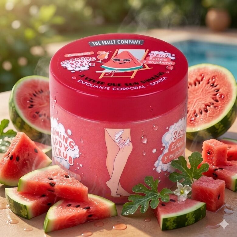 THE FRUIT COMPANY putojošs ķermeņa skrubis WATERMELON, 400ml