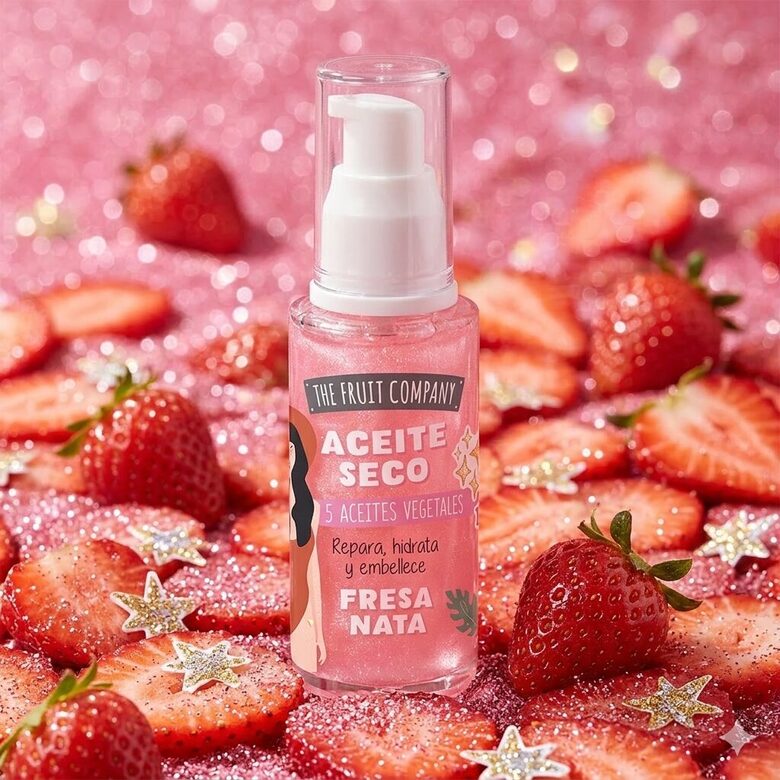 THE FRUIT COMPANY mirdzoša sausā eļļa ķermenim STRAWBERRIES, 50ml