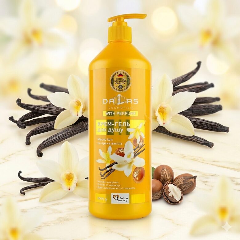 DALAS dušas želeja ar šī sviesta eļlu un vaniļu, 1L
