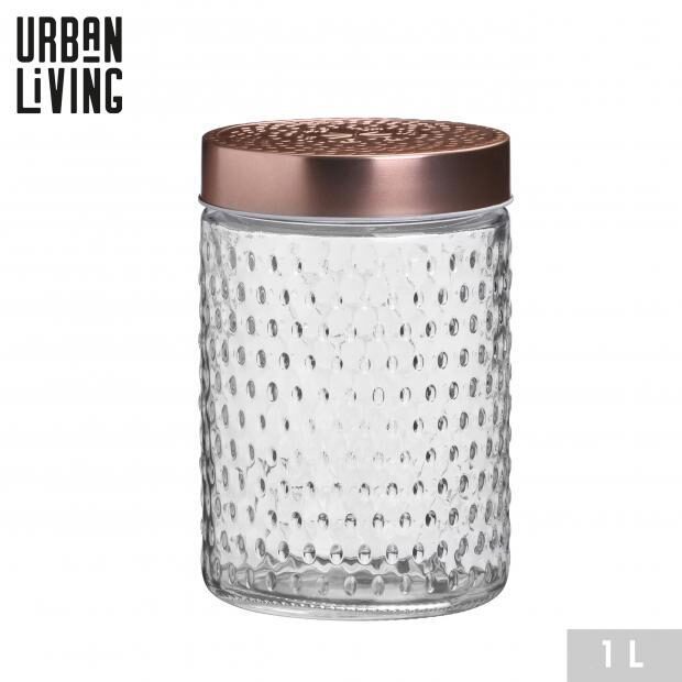 URBAN LIVING  stikla uzglabāšanas trauks 1.0L/d11.5x17cm
