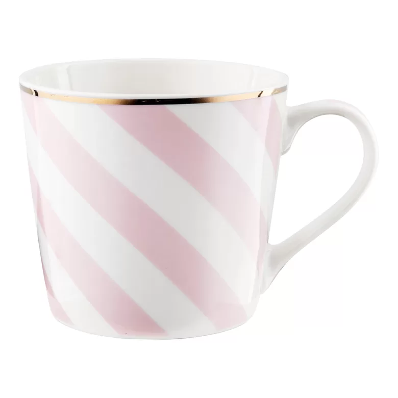 GEOMETRIC porcelāna krūze 400ml, rozā