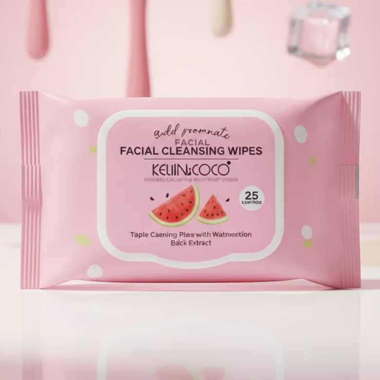 KEVIN & COCO mitrās salvetes kosmētikas noņemšanai WATERMELON, 25gab
