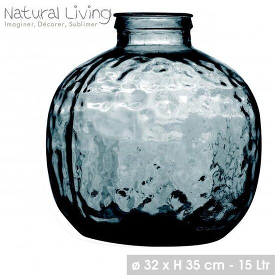 NATURAL LIVING pārstrādāta stikla vāze d32 x h35cm, 15L