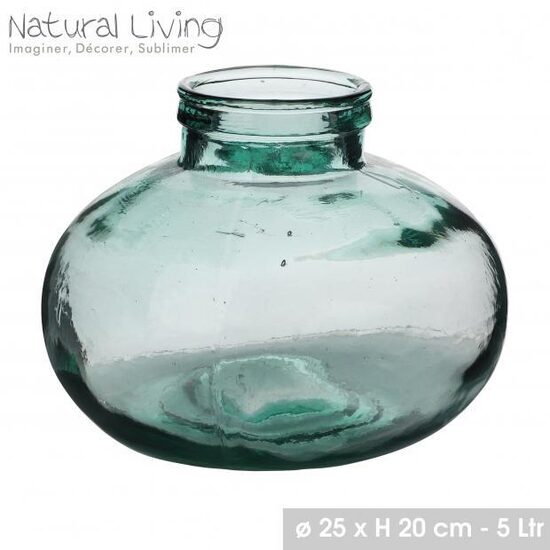 NATURAL LIVING pārstrādāta stikla vāze 5L