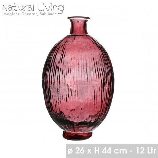 NATURAL LIVING pārstrādāta stikla vāze d26 x h44cm