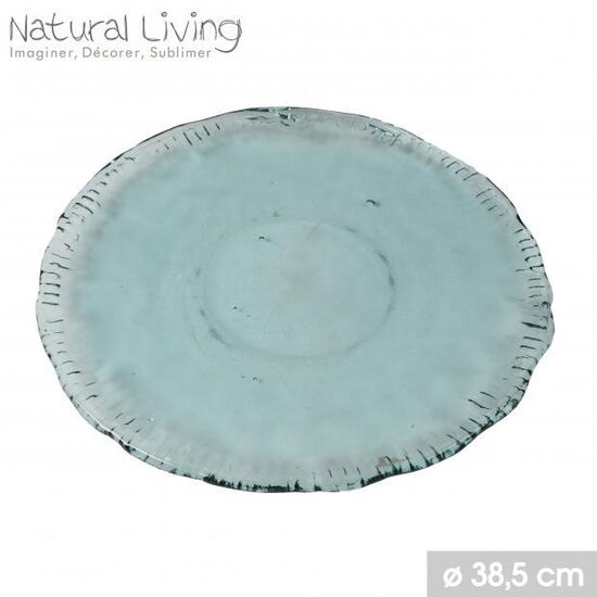 NATURAL LIVING pārstrādāta stikla šķīvis d38.5cm