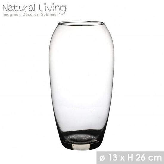NATURAL LIVING stikla vāze h26cm