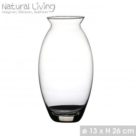 NATURAL LIVING stikla vāze h26cm