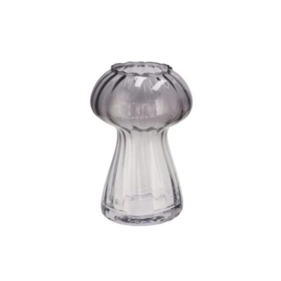 DAAN KROMHOUT stikla vāze d11cm x h17cm, melni-pelēka