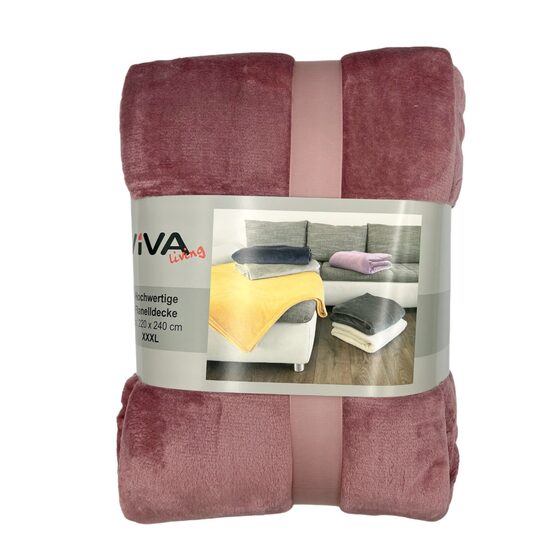 VIVA HOME pleds-gultas pārklājs 220x240cm, rozā