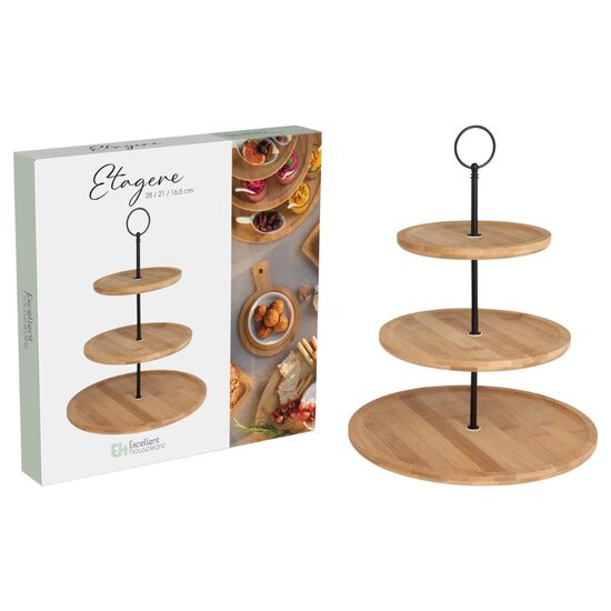 WOODY bambusa statīvs ēdienam h34cm x d28/21/16.5cm