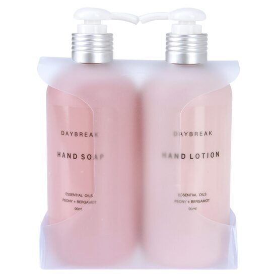 DAYBREAK roku ziepes 360ml un roku/ķermeņa losjons 360ml, peoniju - bergamotas