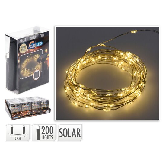 PROGARDEN dārza apgaismojums, 200 mini LED lampiņas, 12m