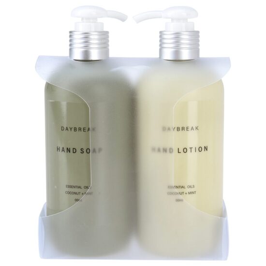 DAYBREAK roku ziepes 360ml un roku/ķermeņa losjons 360ml, kokosriekstu - piparmētru