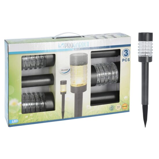 PROGARDEN solārlampu komplekts 3gab, h54cm