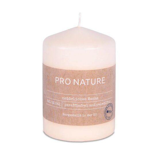 MULLER PRO NATURE stearīna svece +/-20h, krēmkrāsas